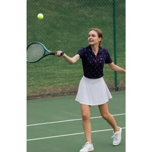 Lacoste Navy Polo with Pink Sailboat -Nautical Y2K Preppy Style